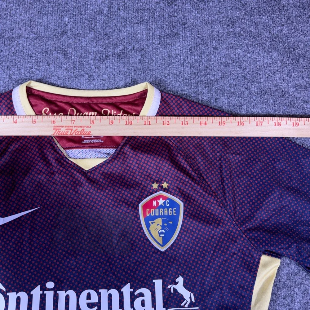 Nike NC Courage NWSL Soccer Jersey Womens Medium Navy Burgundy Continental